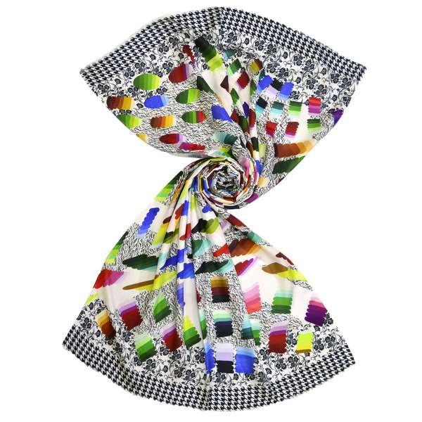 Abstract digital print scarf - Tri Star Overseas