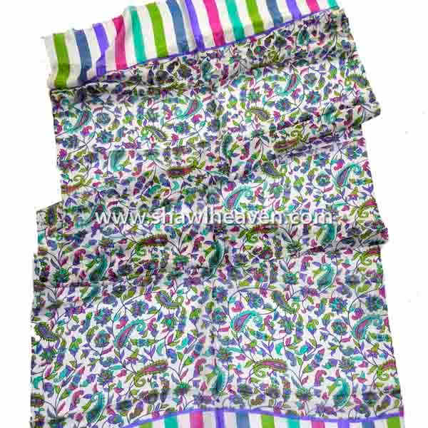 bright digital print silk scarves wholesale from tristar overseas