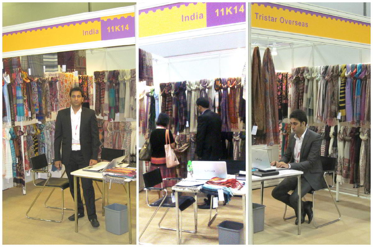 Tri Star Oveseas' booth at global sourcing fair hong kong in fashion/textile accesories category